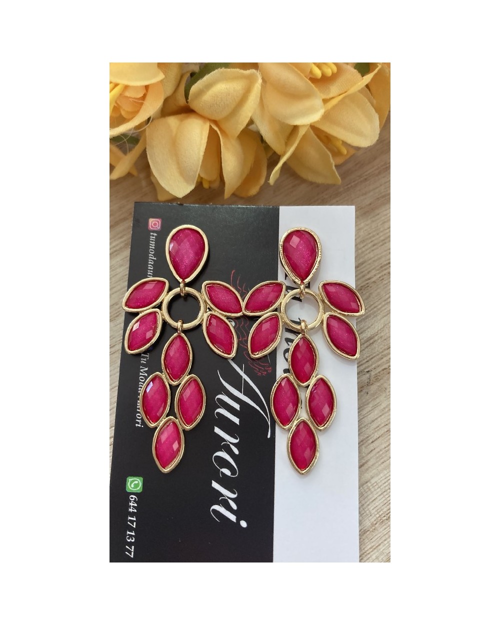 1194 R. Fucsia Pendientes Londra