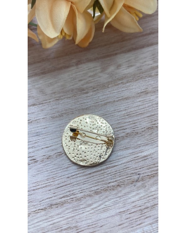 1216 Dorado Broche Moneda