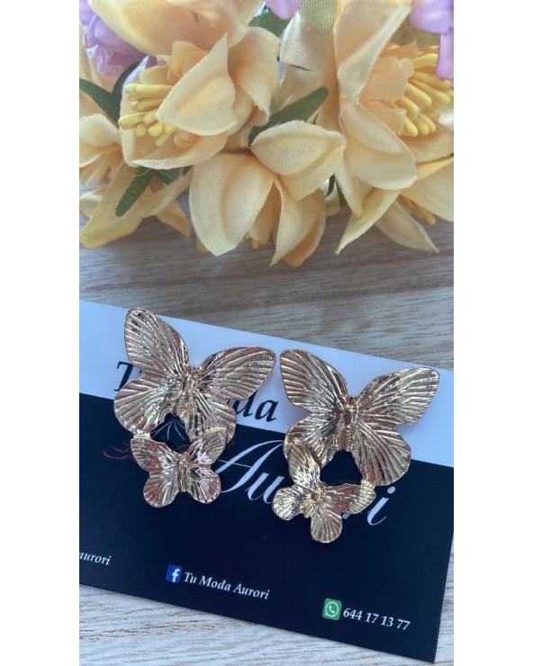 1217 Dorado Pendiente Maripositas