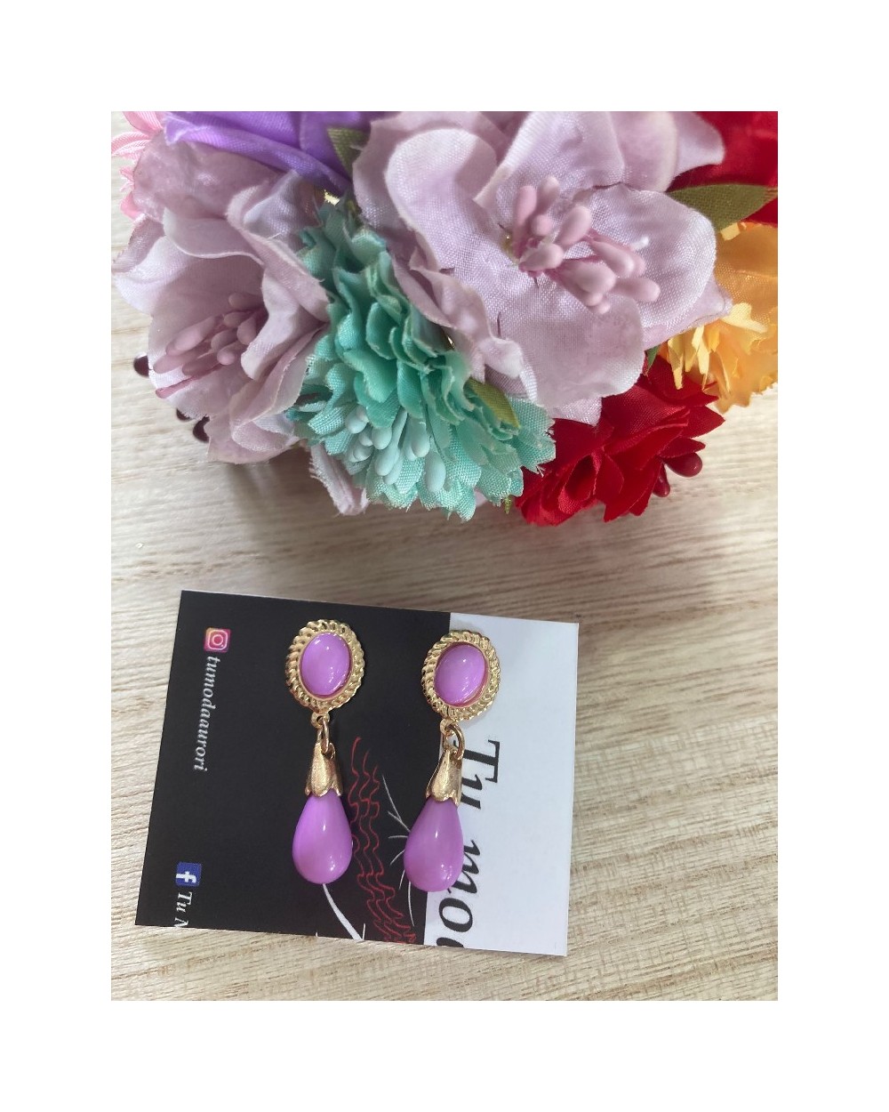 1263 Malva Pendientes Coral