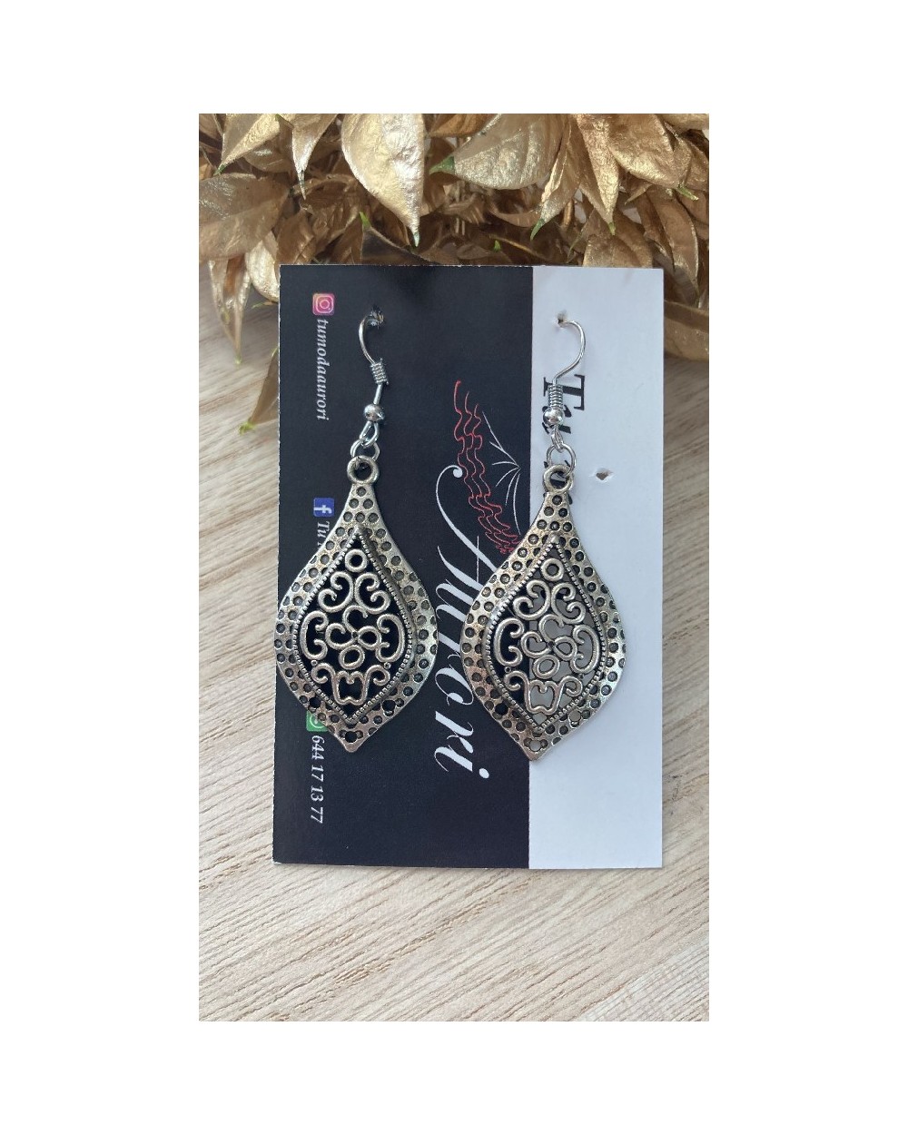 1492 Plata Pendientes Indiana