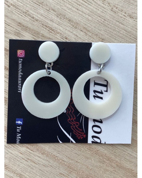 1576 Blanco Pendientes Ronea P