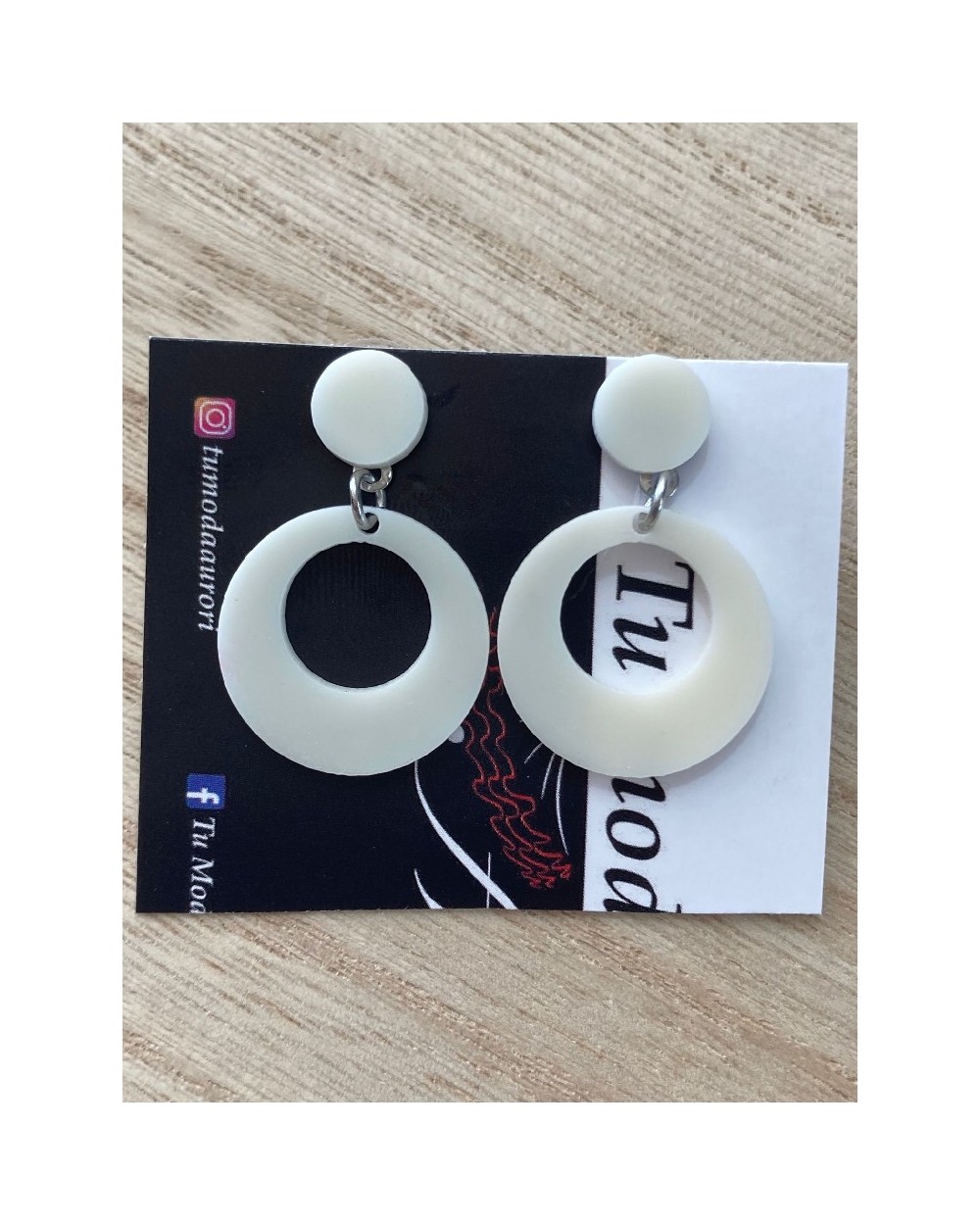 1576 Blanco Pendientes Ronea P