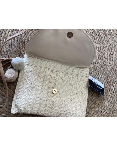 1644 Beige Bolso Pompon