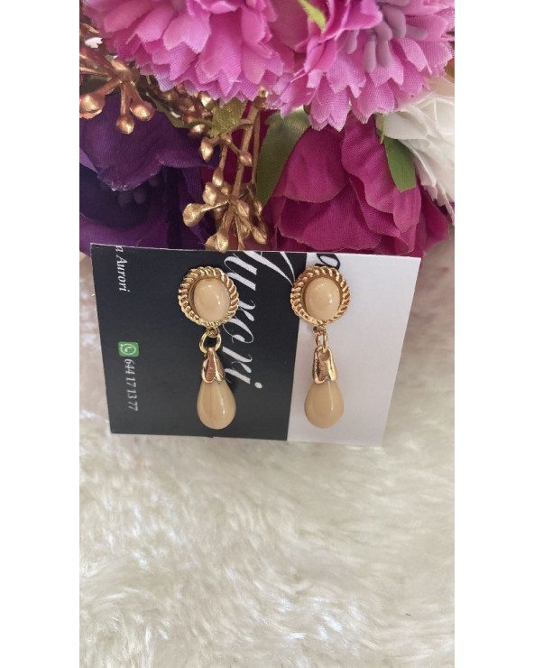 1785 Beige Pendientes Coral Peque