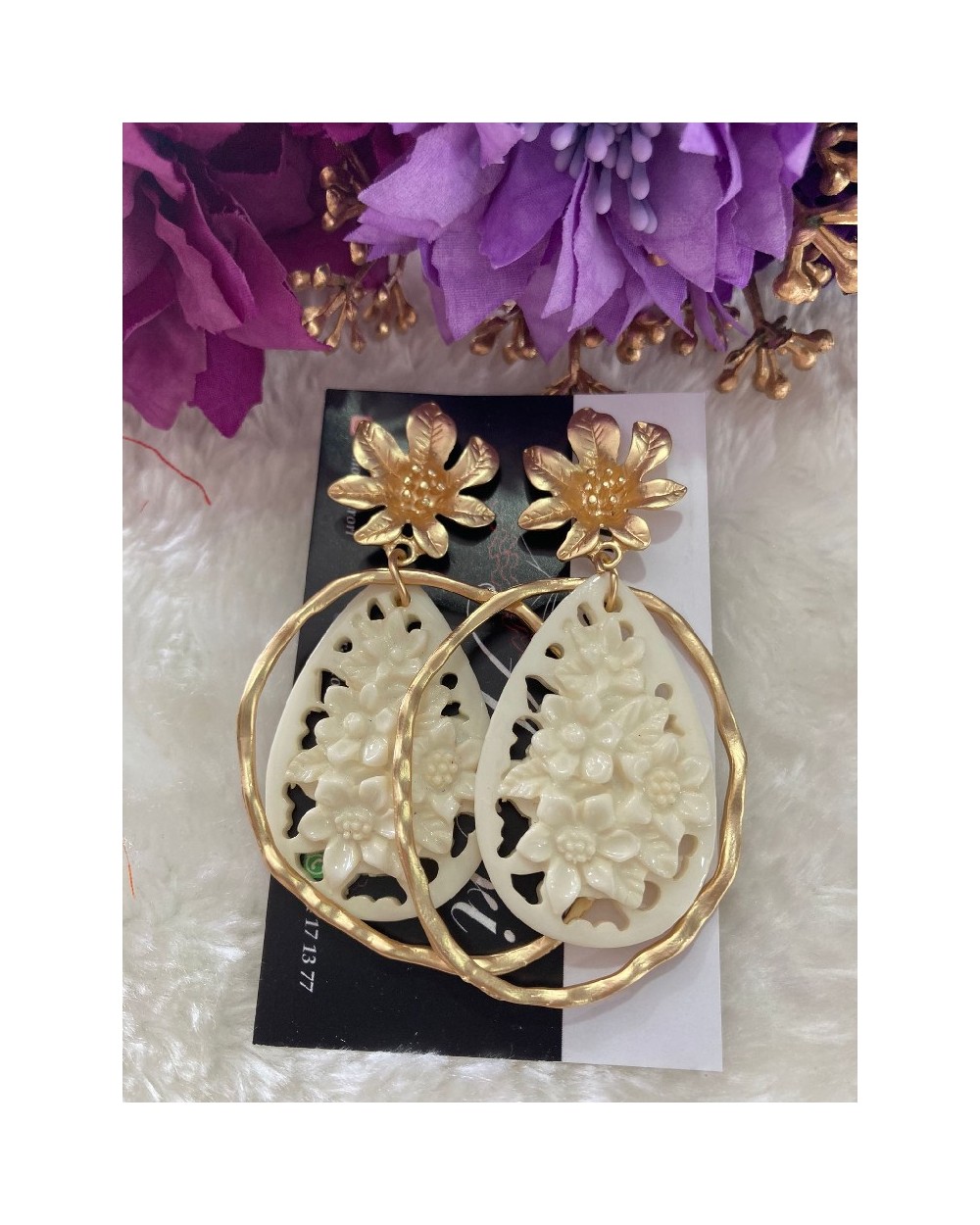 2038 Beige Pendientes Florentina