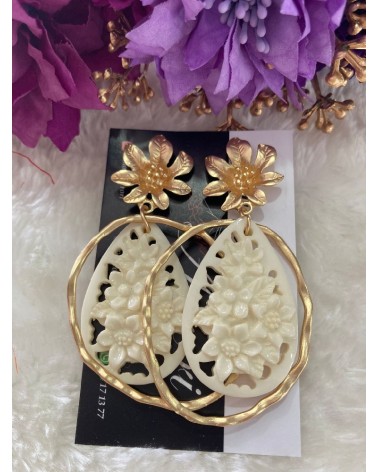 2038 Beige Pendientes Florentina