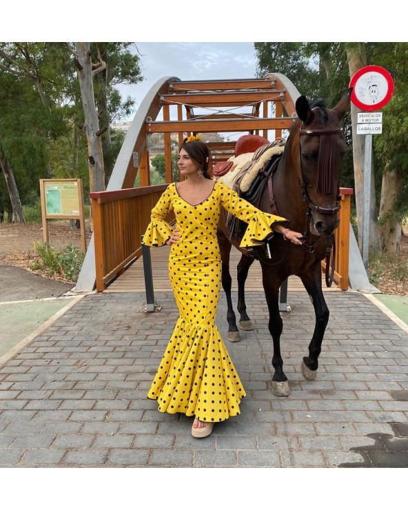 2055 Amarillo Vestido Gala