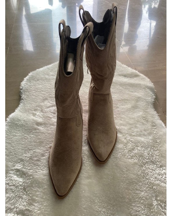 2397 Beige Botas Suede