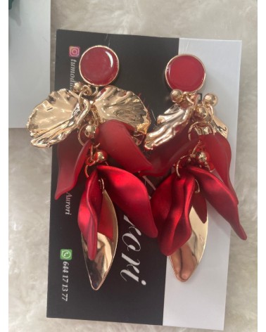 2398 Rojo Pendientes Yailin