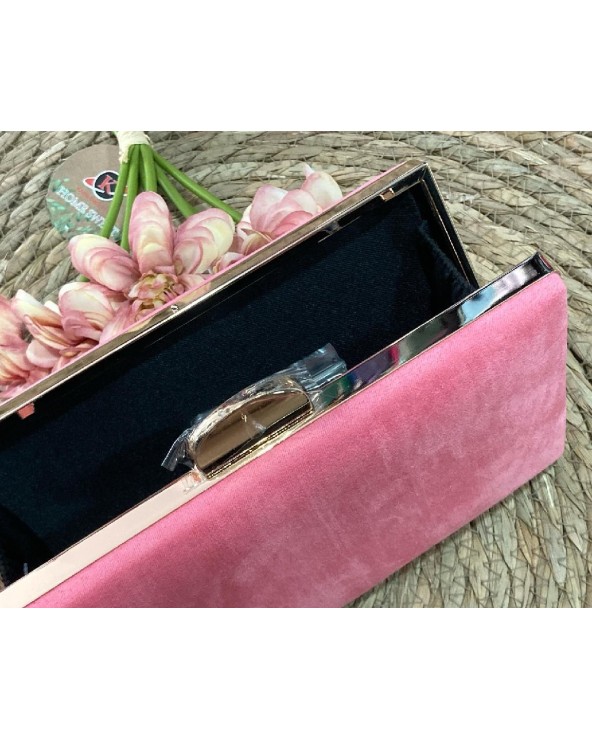 245 Rosa Bolso Clutch