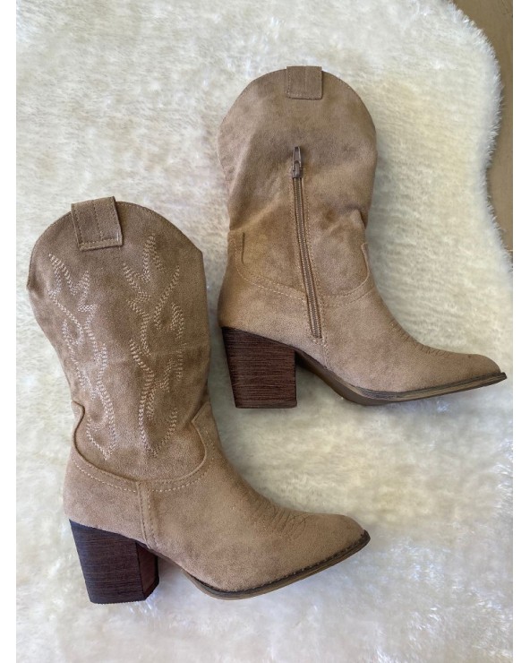 2565 Beige Botas Vaquera