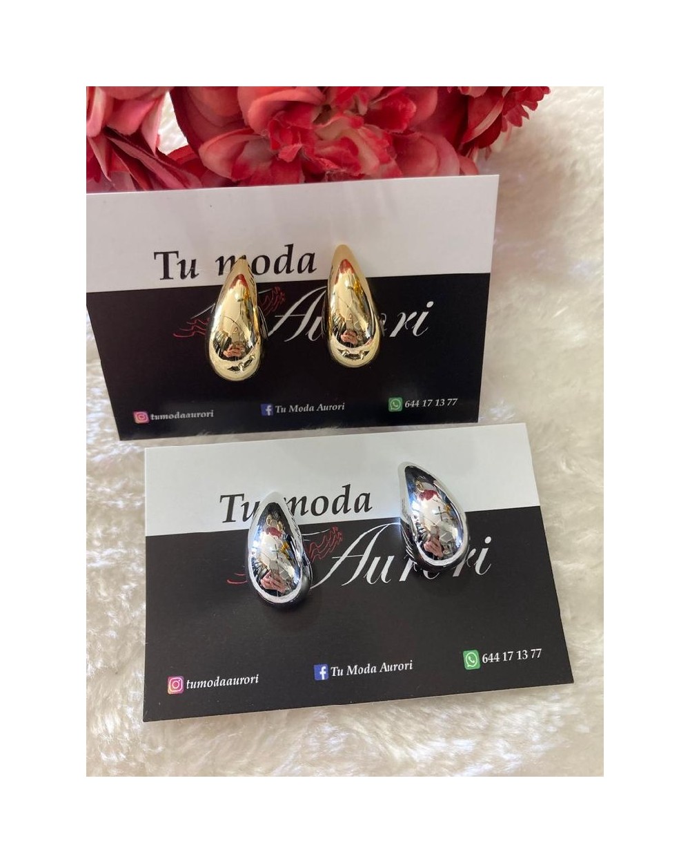 2713 Plata Pendientes Fenix P