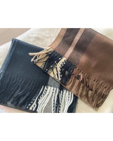 2842  Chocolate Pashmina Blue