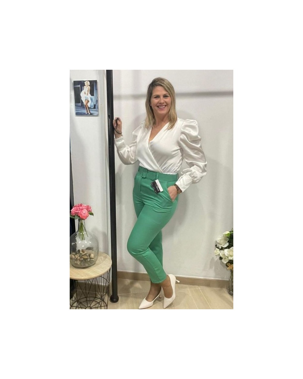 301 Verde Pantalón Modelo Ana