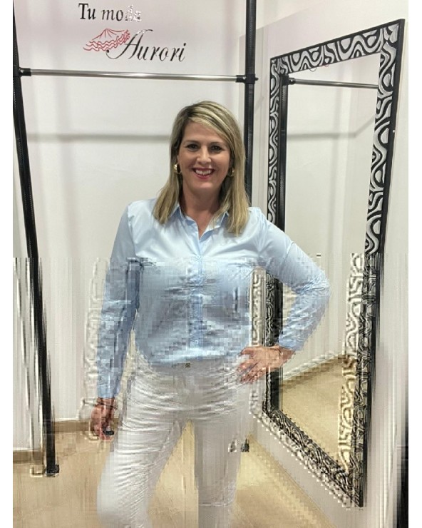 3086 Celeste Camisa Fashion