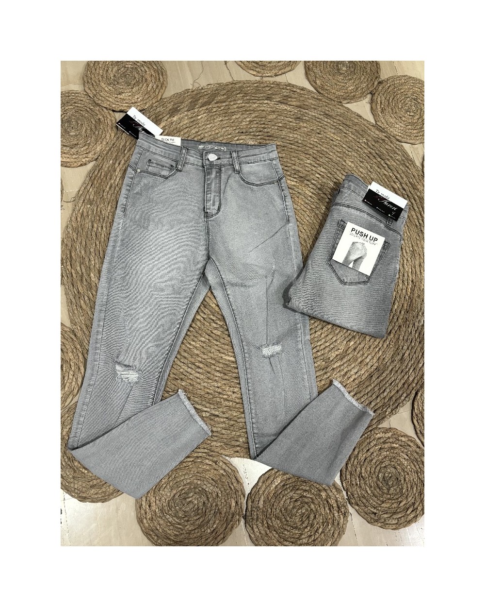 3124 Gris Pantalon Body