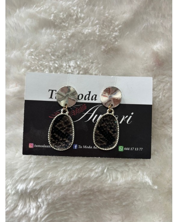 3138 Plata Pendientes Serpi