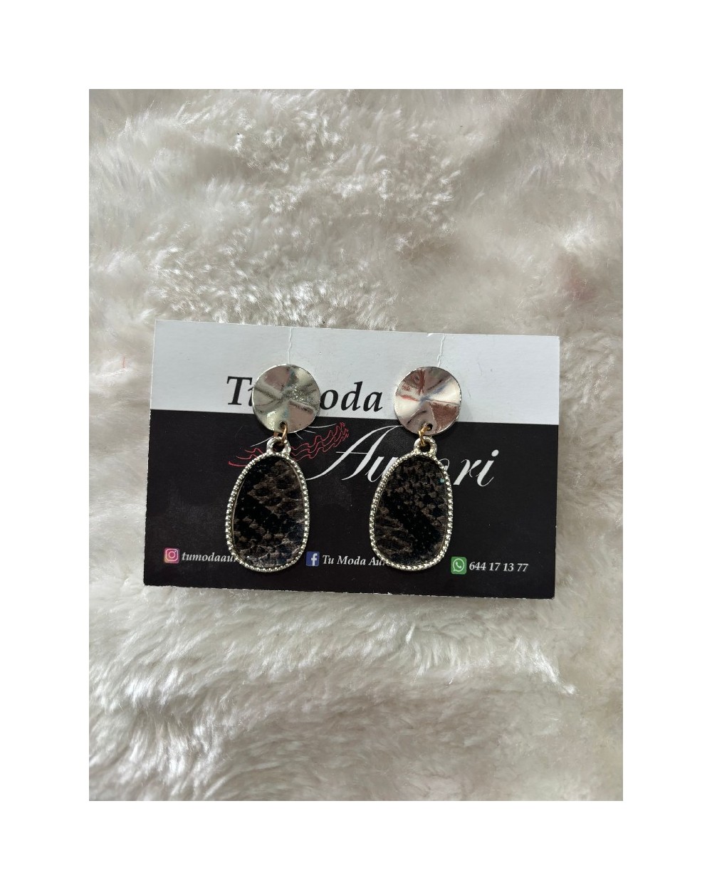 3138 Plata Pendientes Serpi