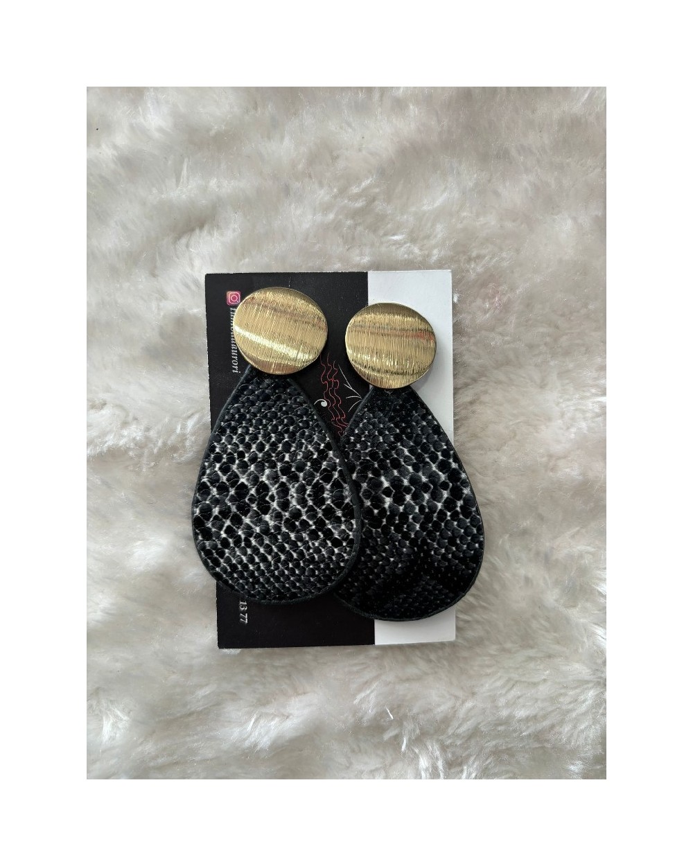 3147 Negro Pendientes Printe