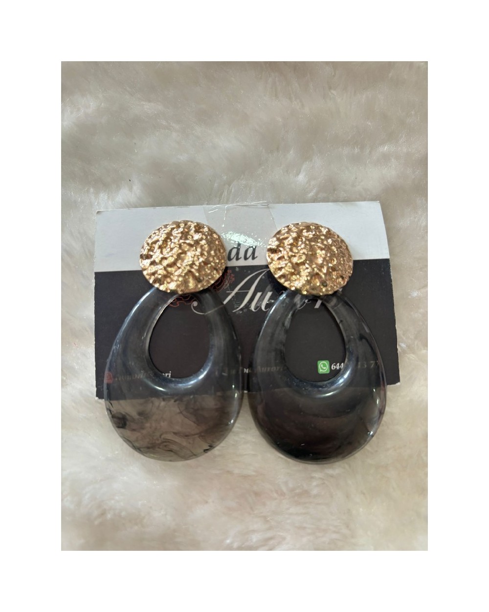 3152 Negro Pendientes Africa