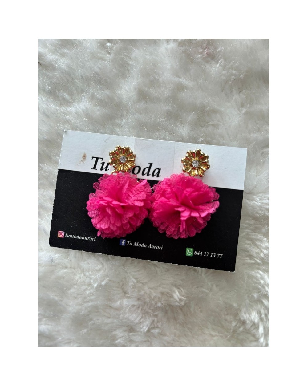 3157 R. Fucsia Pendientes Indara