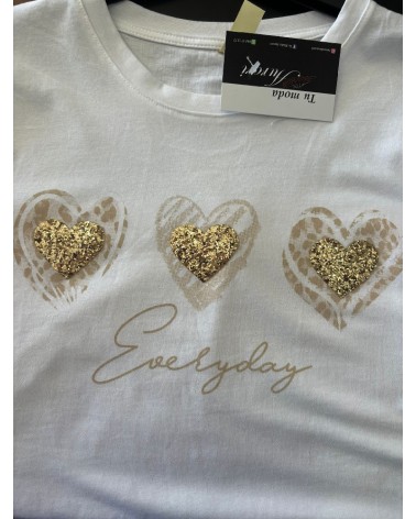 3216 Blanco Camiseta Euelyday