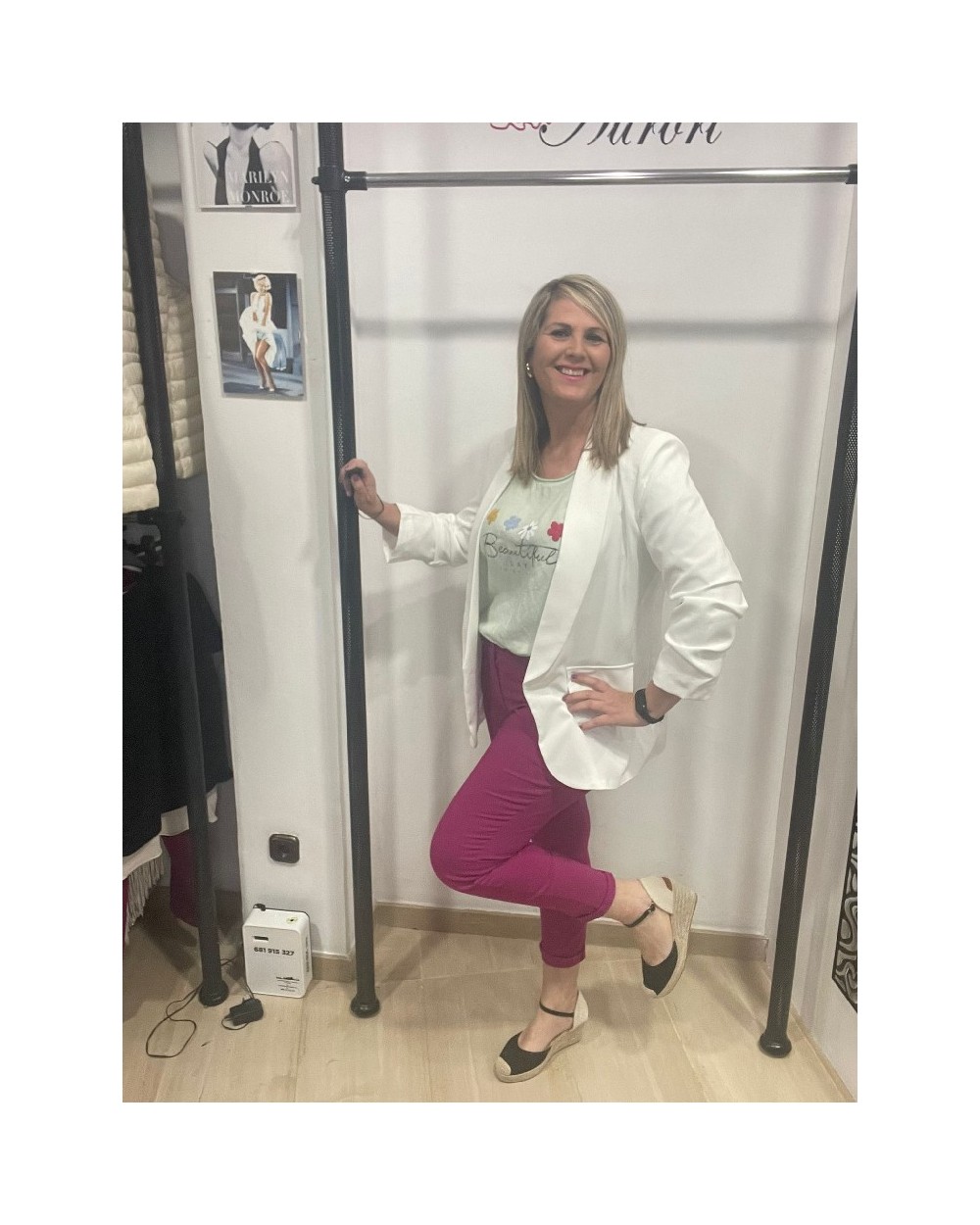 3292 Blanco Blazer Nuria