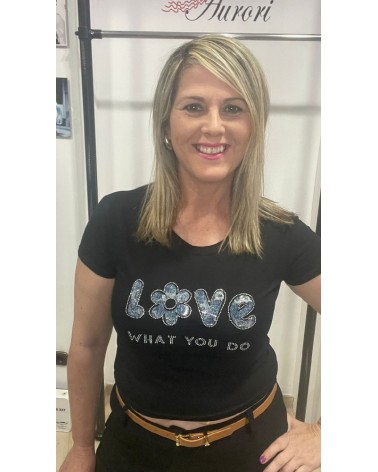 3294 Negro Camiseta What Love