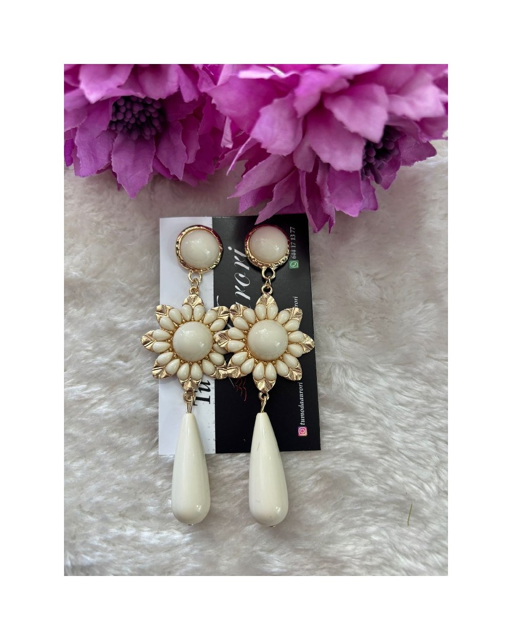 3438 Beige Pendientes Libe