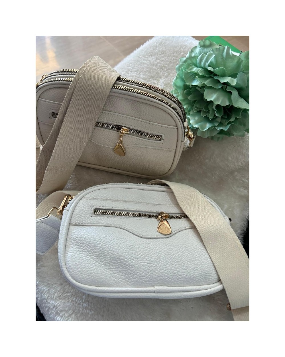 3563 Beige Bolso Trotero