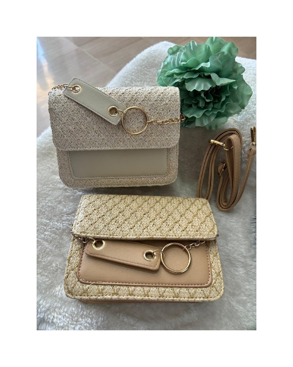 3569 Beige Bolso Bag