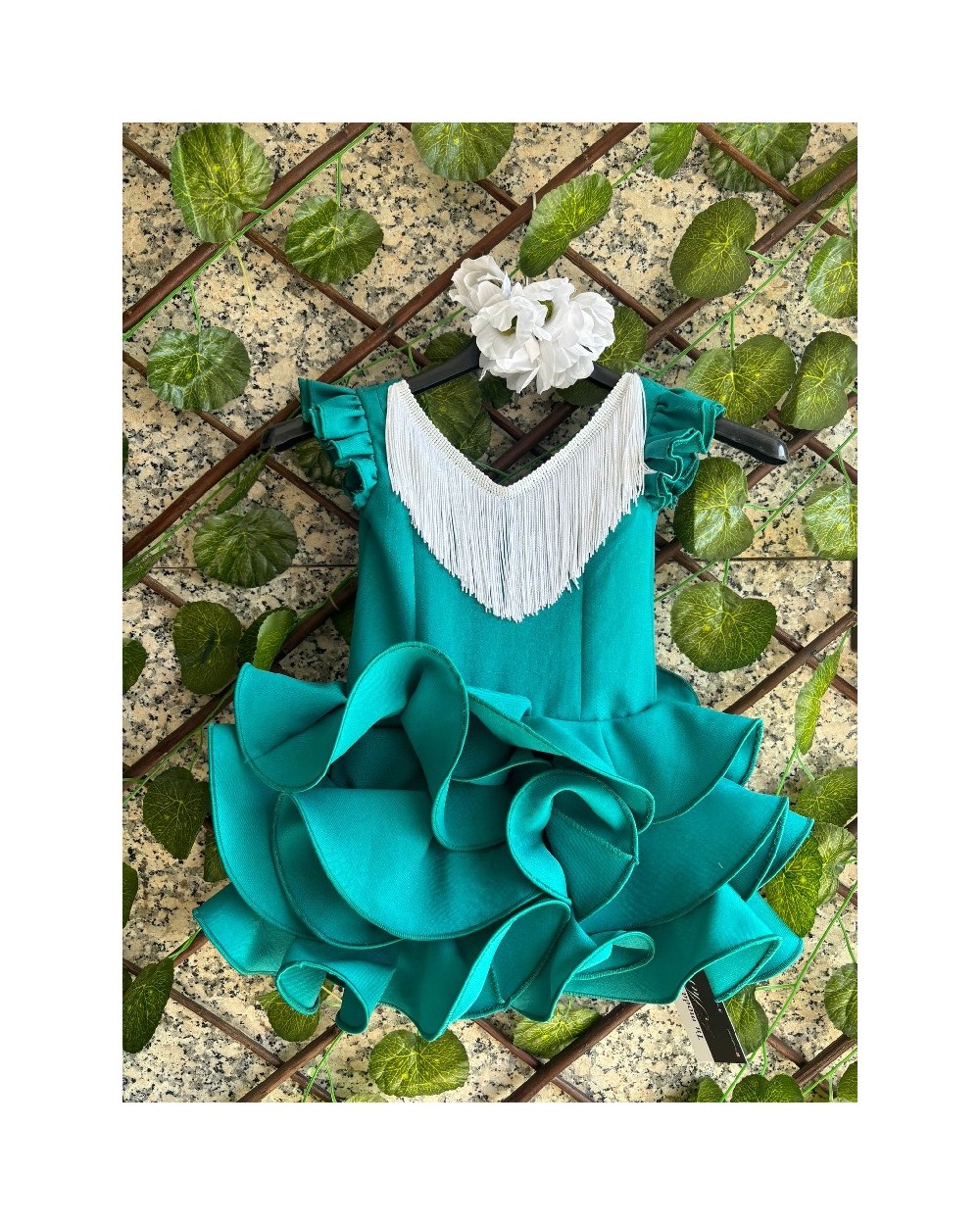 3904 Verde Vestido Feria P