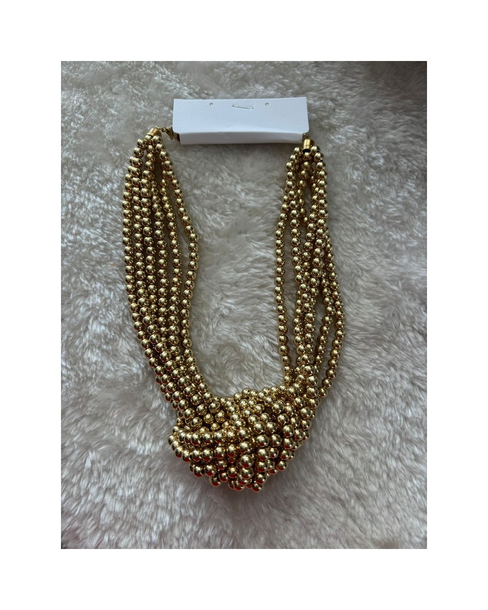 3956 Dorado Collar Perlas