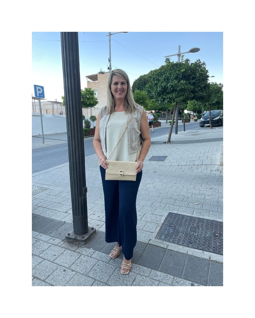 4024 Beige Chaleco Vejer