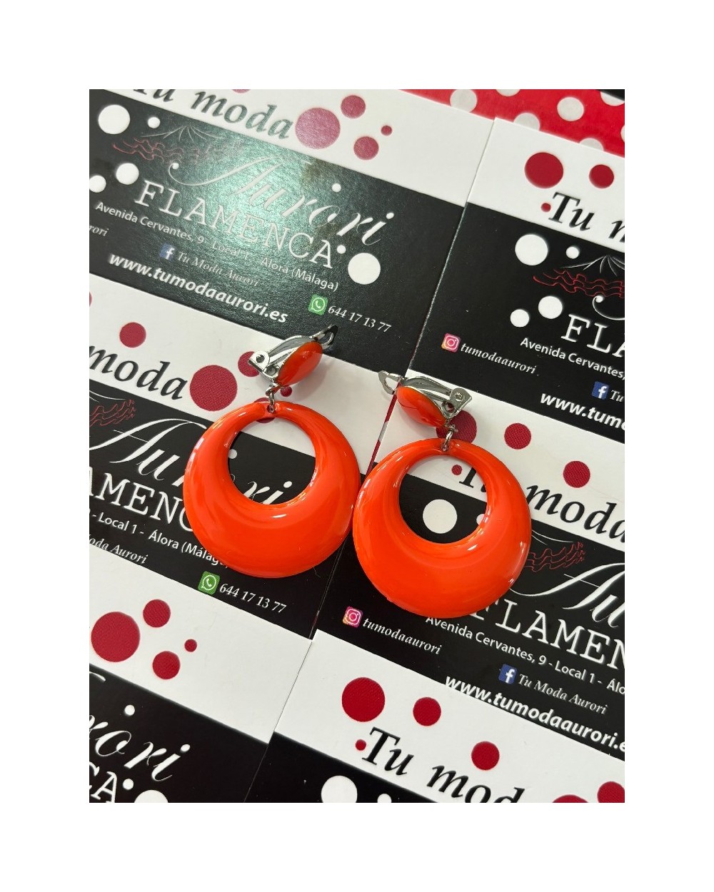 4106 Naranja Pendientes Pellisco M