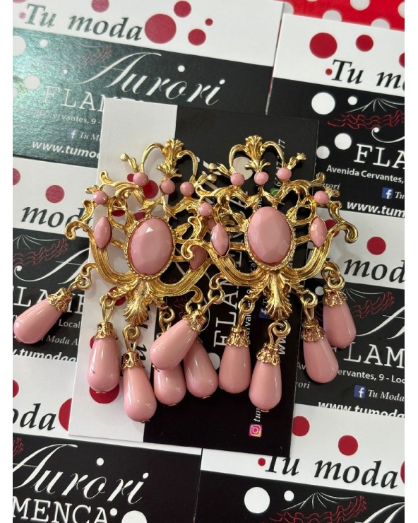 4112 Rosa Pendientes Ian