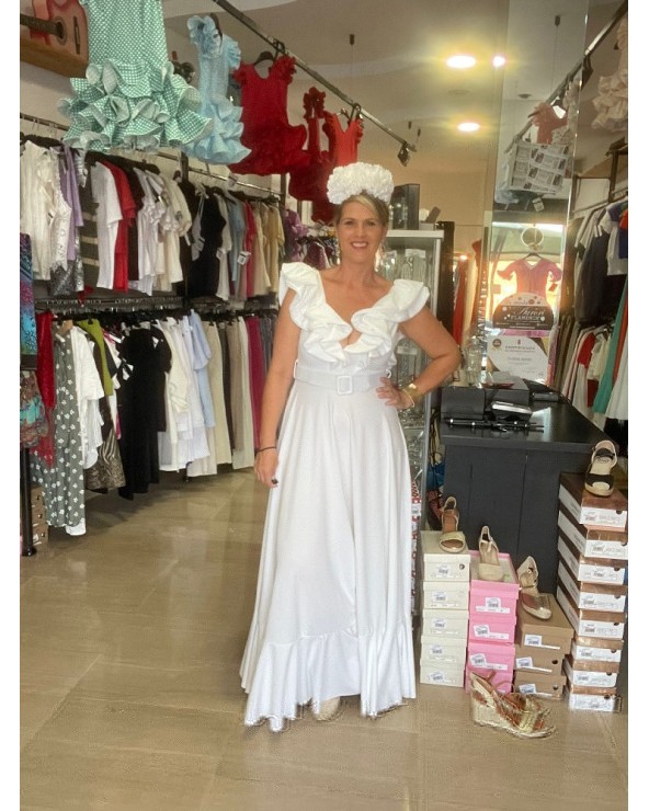 4145 Blanco Vestido Candelaria