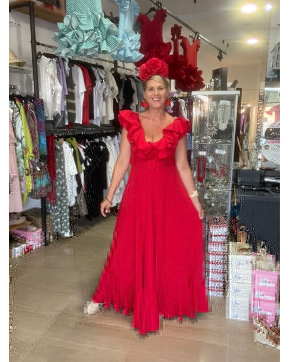 4146 Rojo Vestido Candelaria