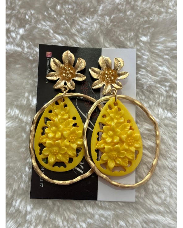 4150 Amarillo Pendientes Florentina