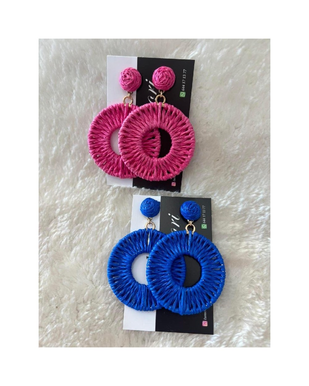 4186 Azul Pendientes Flour