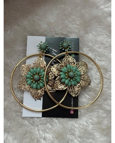 4221 V. Agua Pendiente Aro Flor