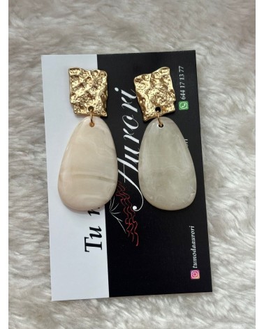 4320 Beige Pendientes Remolino