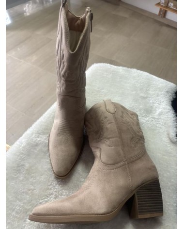 4399 Beige Botas Vaquera