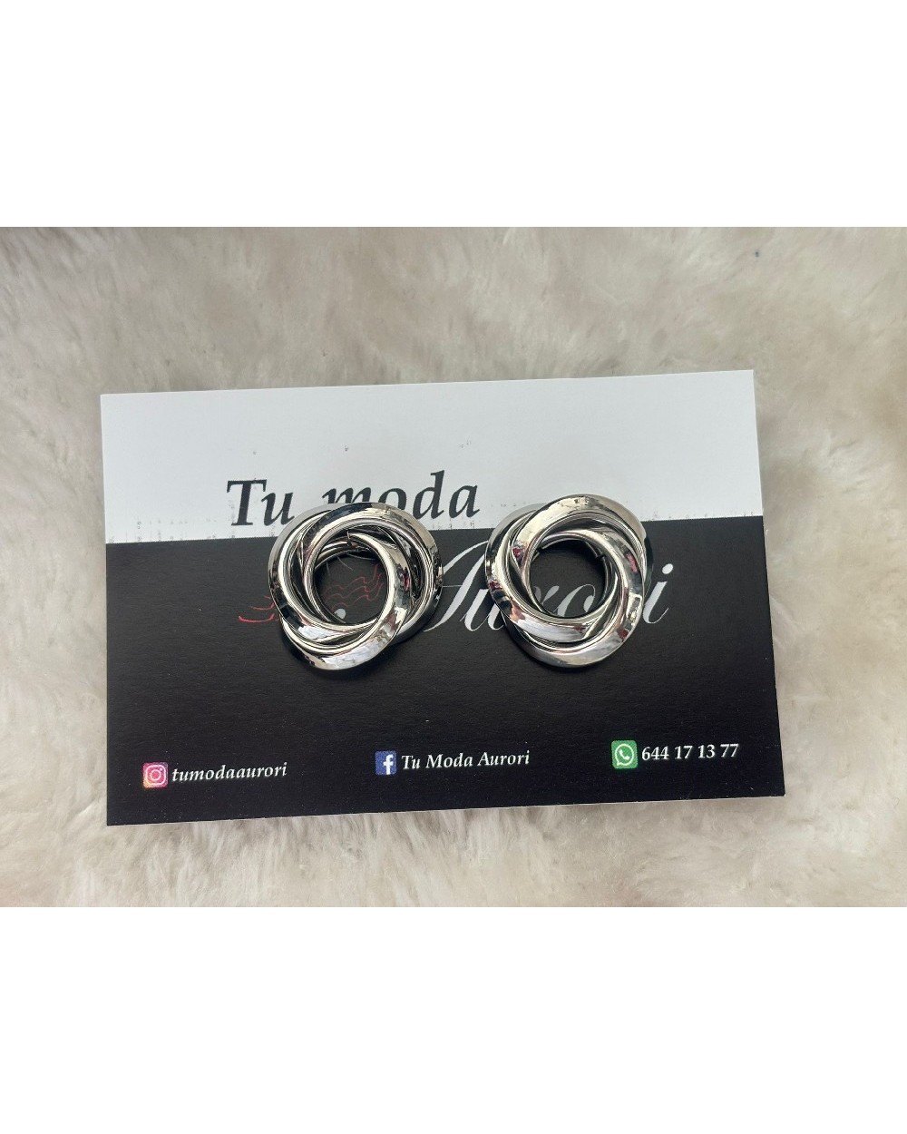 4407 Plata Pendientes Lux