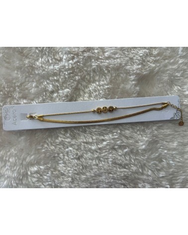 4430 Dorado Pulsera 3 Arboles