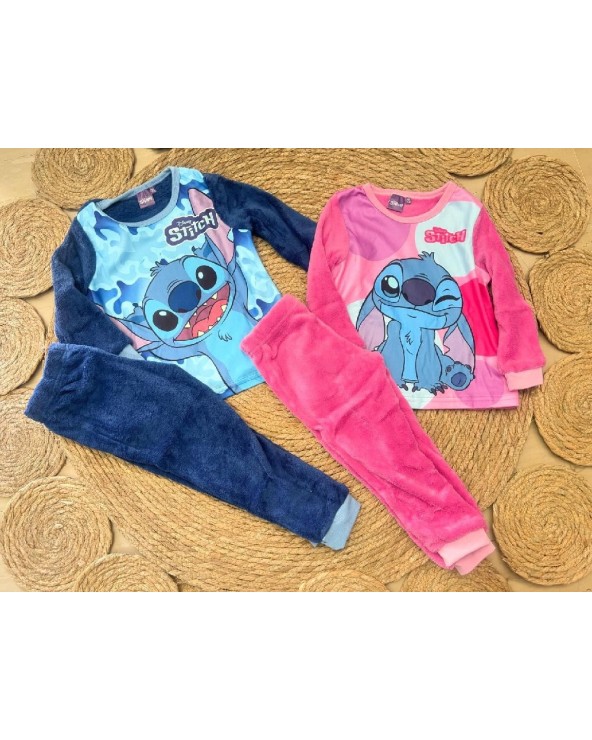 4689 Azul Pijama Stich 2 piezas