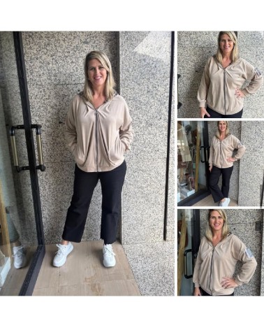 4701 Beige Sudadera Vincenza