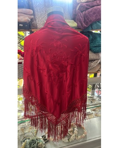 4929 Burdeo Manton Bordado Liso