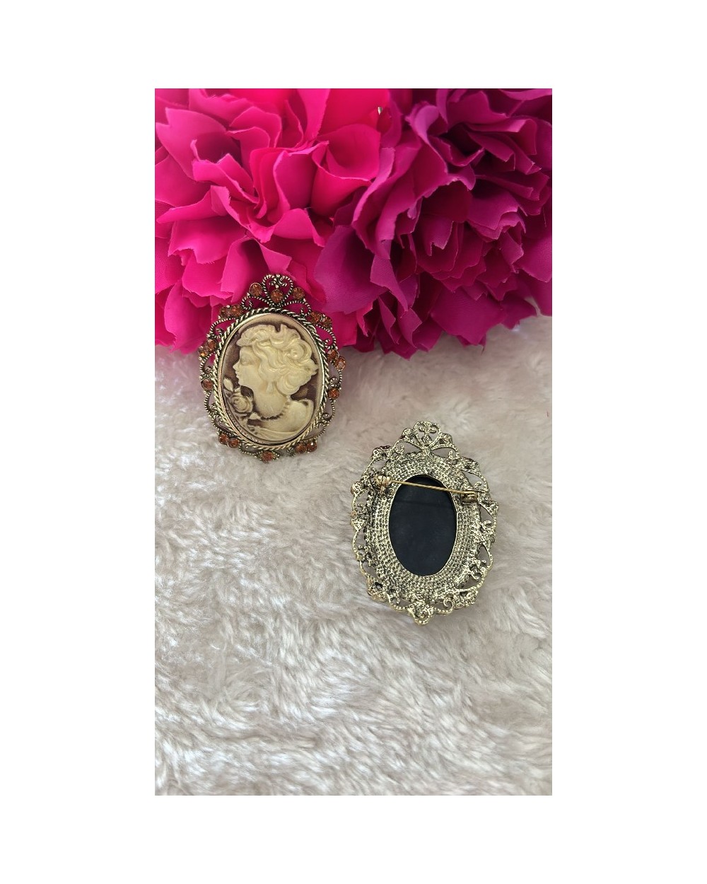 4968 Camel Broche Camafeo Grande